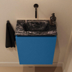 MONDIAZ TURE-DLUX Meuble toilette - 40cm - Jeans - EDEN - vasque Lava - position centrale - sans trou de robinet SW1103819