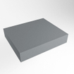 Mondiaz TOP 51 Plan sous vasque - 40x51x12cm - compatible comme plan de meuble - solid surface - Plata SW1023263