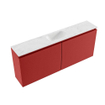 MONDIAZ TURE-DLUX Meuble toilette - 120cm - Fire - EDEN - vasque Opalo - position centrale - 1 trou de robinet SW1104303