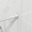 Saniclass Bellini Paroi de douche italienne 90x200cm verre de sécurité clair cadre blanc mat autour antcalcaire SW491649