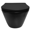 Wiesbaden Stereo WC suspendu rimless avec abattant slim Shade softclose et quick release mat noir SW417829