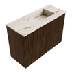 Mondiaz JOYA-DLUX 60cm meuble de toilette - couleur Walnut - Vasque FAYE position Droite 1 trou de robinet couleur Nata. SW1424477