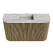 Mondiaz JOYA-DLUX Meuble WC 73,2 cm - arrondi à gauche et à droite couleur Dusk - Lavabo FAYE position Milieu Sans trou de robinetterie couleur Glace. SW1423193
