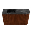 Mondiaz JOYA-DLUX Meuble de salle de bains 71,6cm - arrondi droit couleur Ruby - Vasque FAYE position Gauche 1 trou de robinet couleur Lava SW1423649