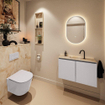 MONDIAZ TURE-DLUX Meuble toilette - 80cm - Cale - EDEN - vasque Frappe - position centrale - 1 trou de robinet SW1102668