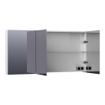 BRAUER Impress armoire de toilette - 140x70x15cm - sans éclairage - avec 3 portes miroir double face - brillant blanc SW392953