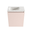 MONDIAZ TURE-DLUX Meuble de toilette 40 cm Rosee. Lavabo EDEN Ostra position gauche. Sans trou de robinet. SW1105013