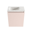 MONDIAZ TURE-DLUX Meuble toilette - 40cm - Rosee - EDEN - vasque Ostra - position gauche - sans trou de robinet SW1105013