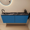 MONDIAZ TURE-DLUX meuble de toilettes 120 cm Jeans. EDEN lavabo Lava position gauche. Avec 1 trou de robinet. SW1103866