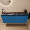 MONDIAZ TURE-DLUX Meuble toilette - 120cm - Jeans - EDEN - vasque Lava - position gauche - 1 trou de robinet SW1103866