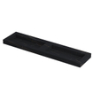 INK Pitch wastafel - 180x45x9cm - 2 wasbakken - 0 kraangaten - drain keramiek Lauren black mat SW693542