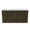 Mondiaz JOYA 80cm toiletmeubel - kleur Shadow - Wastafel FAYE positie Links 1 kraangat kleur Talc. SW1421427