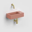 Clou Flush 3 lave-mains 36x18cm sans trou de robinet à droite rose mat cér. SW795718