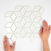 La Mosaic Factory Paris carreau de mosaïque - 26,6x30,5cm - carrelage mural - Porcelaine Blanc Brillant SW75886