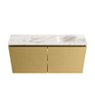 MONDIAZ TURE-DLUX Meuble toilette - 100cm - Oro - EDEN - vasque Frappe - position droite - sans trou de robinet SW1102901