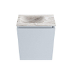 MONDIAZ TURE-DLUX Meuble de toilettes 40 cm Clay. Lavabo EDEN Glace position gauche. Avec 1 trou de robinet. SW1103197
