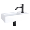 Differnz Ravo Lavabo compact - 38.5x18.5x9.5cm - 1 trou de robinet à droite - céramique blanc SW542371