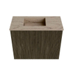 Mondiaz JOYA-DLUX Meuble de salle de bains 50cm - couleur Shadow - Vasque FAYE position Gauche 1 trou de robinet couleur Arena. SW1424786