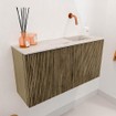 Mondiaz JOYA-DLUX Meuble de salle de bains 80cm - couleur Dusk - Vasque FAYE position Droite Sans trou de robinet couleur Nata. SW1425902