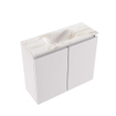 MONDIAZ TURE-DLUX Meuble toilette - 60cm - Cale - EDEN - vasque Frappe - position centrale - 1 trou de robinet SW1102659