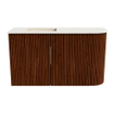 Mondiaz JOYA-DLUX 71.6cm toiletmeubel - ronding rechts kleur Ruby - Wastafel FAYE positie Links Zonder kraangat kleur Meli. SW1425403