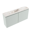 MONDIAZ TURE-DLUX Meuble toilette - 100cm - Greey - EDEN - vasque Frappe - position centrale - 1 trou de robinet SW1102821