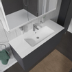 Duravit ME by Starck lavabo-meuble 123x49cm avec 1 trou de robinet avec trop-plein avec WonderGliss blanc SW84173