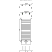 Plieger Florian Nxt M designradiator enkel horizontaal met middenaansluiting 1406x600mm 881W wit 7255187