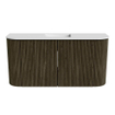 Mondiaz JOYA 83.2cm toiletmeubel - ronding links en rechts kleur Shadow - Wastafel FAYE positie Midden 1 kraangat kleur Talc. SW1421476