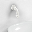 Clou kaldur robinet de lavabo avec bec court mural blanc mat SW445737