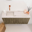 Mondiaz JOYA-DLUX 80cm meuble de toilette - couleur Dusk - Vasque FAYE position Gauche Sans trou de robinet couleur Nata. SW1425910
