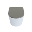MONDIAZ LAVIE WC suspendu - 36x53cm - sans bride - Smoke (gris) - softclose - quick-release - abattant WC - clay (bleu) SW1208726