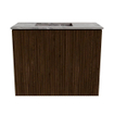 Mondiaz JOYA-DLUX Meuble de salle de bains 50cm - couleur Walnut - Vasque FAYE position Gauche 1 trou de robinet couleur Sombra. SW1424709