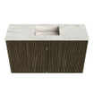 Mondiaz JOYA-DLUX 70cm meuble de salle de bains - couleur Shadow - Vasque FAYE position Milieu Sans trou de robinet couleur Ostra. SW1422985