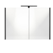 Best Design Halifax spiegelkast 100x60cm met opbouwverlichting MDF zwart mat SW815945
