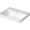 Duravit HappyD 2 Plus lavabo à poser avec trou de robinet avec trop-plein 60x46cm avec clapet push-open céramique m. WG blanc SW358152
