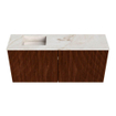 Mondiaz JOYA-DLUX 90cm toiletmeubel - kleur Ruby - Wastafel FAYE positie Links Zonder kraangat kleur Frappe. SW1423484