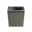 MONDIAZ TURE-DLUX Meuble de toilettes 40 cm Army. Lavabo EDEN Lava position droite. Avec 1 trou de robinet. SW1103672