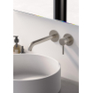 Hotbath BUDDY Partie visible pour robinet de lavabo encastré - 22cm - Nickel brossé SW1246257