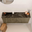 Mondiaz JOYA-DLUX 100cm meuble de salle de bains - couleur Dusk - Vasque FAYE position Gauche 1 trou de robinet couleur Lava. SW1423256