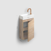 Clou InBe Meuble sous-lavabo pour lavabo - 36x55x18cm - droit - chêne grec SW812085
