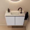 MONDIAZ TURE-DLUX Meuble toilette - 60cm - Cale - EDEN - vasque Ostra - position centrale - 1 trou de robinet SW1104746