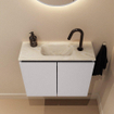 MONDIAZ TURE-DLUX Meuble WC 60 cm Cale. EDEN vasque Ostra position milieu. Avec 1 trou de robinet. SW1104746