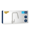 Grohe Start QuickFix Robinet de cuisine - douchette extractible - Dual Spray - projection 22.1cm - Supersteel brossé (inox) SW1028251