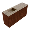 Mondiaz JOYA-DLUX Meuble de toilette 80cm - couleur Ruby - Vasque FAYE position Gauche Sans trou de robinet couleur Arena SW1425271