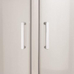 Cabine de douche quart rond Crosswater Kai avec 2 portes mortier jointuresantes 80x80x190cm en verre de sécurité clair de 6mm argenté SW487337