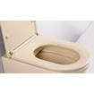 QeramiQ Dely WC suspendu - 36.3x51.7cm - à fond creux - sans bride - avec abattant slim - beige SW1030606