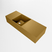 Mondiaz TYNE Lavabo pour WC - 60x23x12cm - vasque à gauche - sans trous de robinet - solid surface - Oro SW1026158