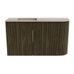 Mondiaz JOYA-DLUX Meuble WC - 71,6cm - arrondi droit couleur Shadow - Vasque FAYE position Gauche 1 trou de robinet couleur Saba SW1425147