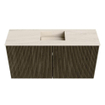 Mondiaz JOYA-DLUX 80cm toiletmeubel - kleur Shadow - Wastafel FAYE positie Midden Zonder kraangat kleur Meli. SW1424872
